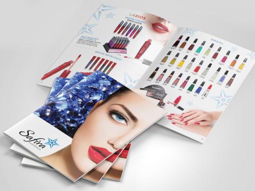 Catálogo de cosmeticos design gráfico